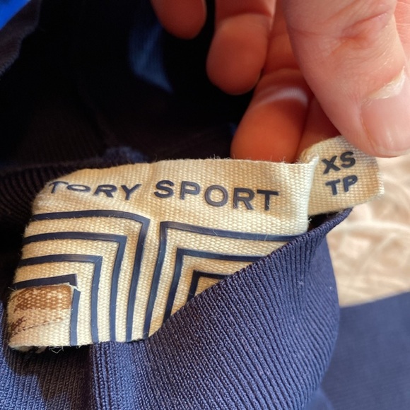 Tory Sport Knit Colorblock Turtleneck Long Sleeve Top sz XS - Picture 7 of 9